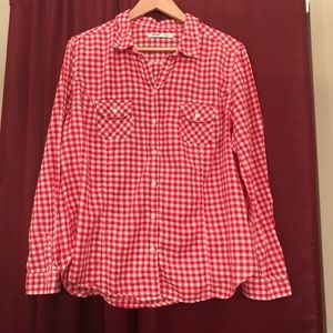 Red and White Gingham Top